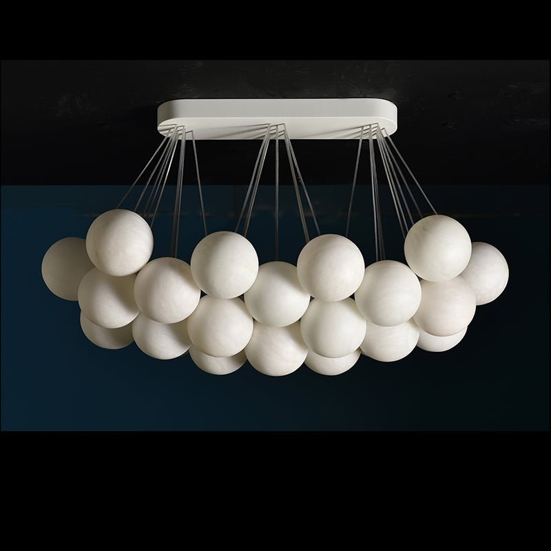 Nikita Luxury 27-Alabaster Ball Chandelier for Timeless - Zelno