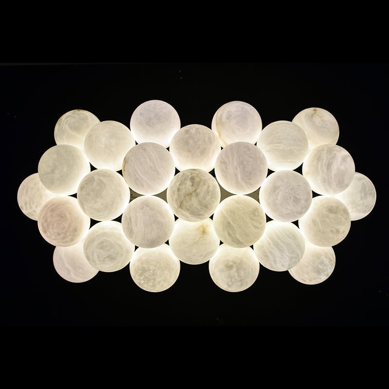 Nikita Luxury 27-Alabaster Ball Chandelier for Timeless - Zelno