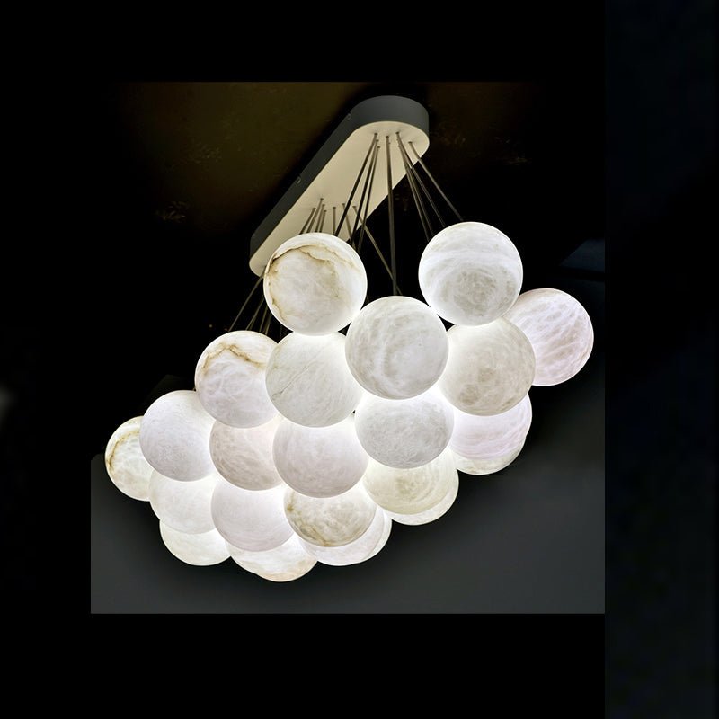 Nikita Luxury 27-Alabaster Ball Chandelier for Timeless - Zelno