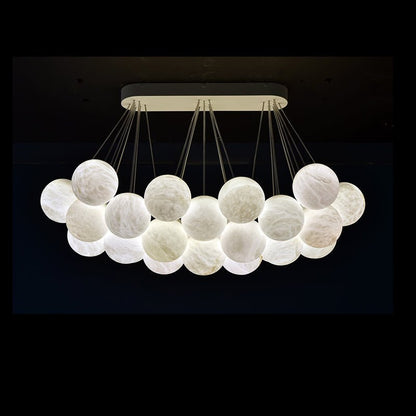 Nikita Luxury 27-Alabaster Ball Chandelier for Timeless - Zelno