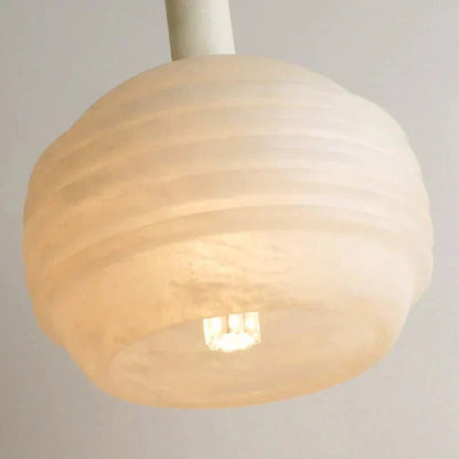 Nina Modern Alabaster Pendant Light, Alabaster Pendant Lamp Besides Bed - Zelno Lighting