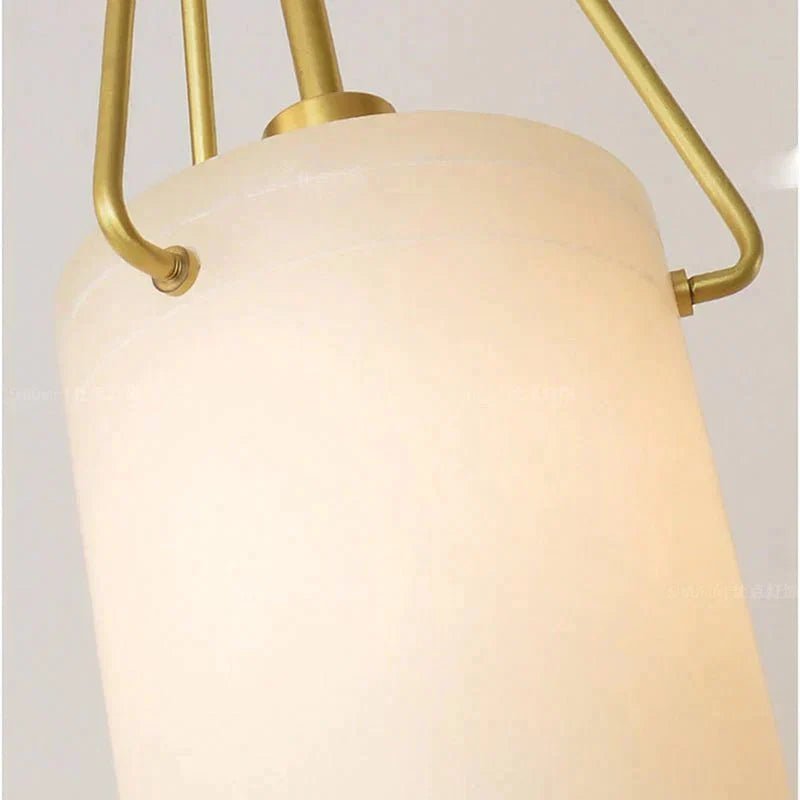 Nina Modern Alabaster Pendant Light, Alabaster Pendant Lamp Besides Bed - Zelno Lighting