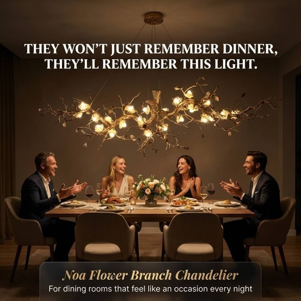Noa Flower Branch Chandelier - Zelno Lighting