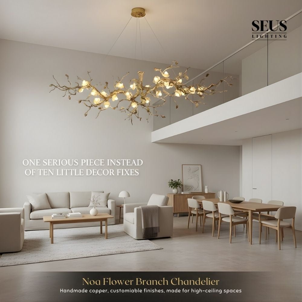 Noa Flower Branch Chandelier - Zelno Lighting