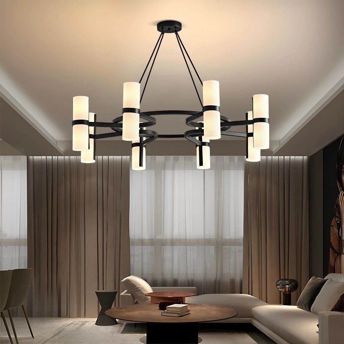 Nordic Creative Multi-Headed Round Chandelier - Zelno