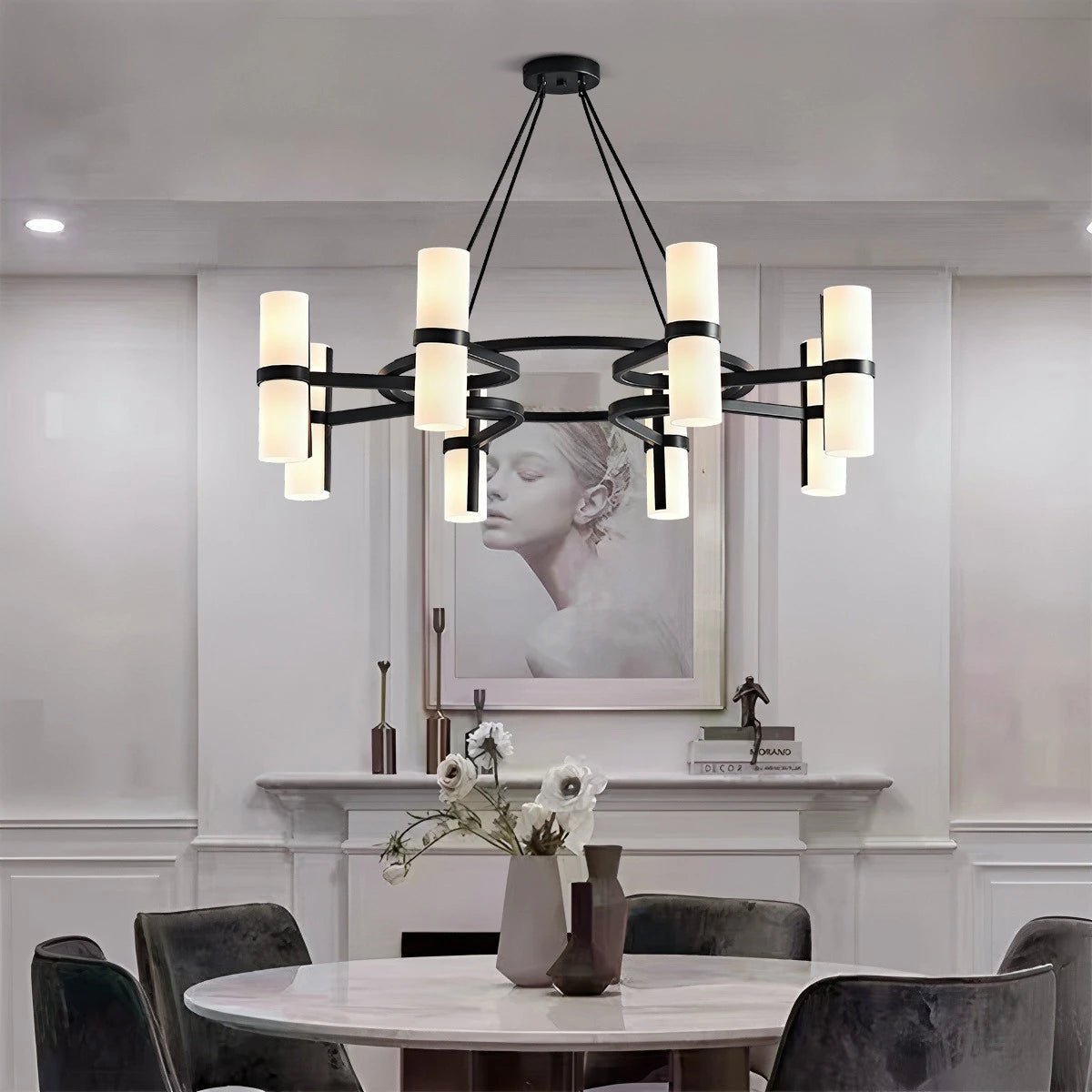 Nordic Creative Multi-Headed Round Chandelier - Zelno