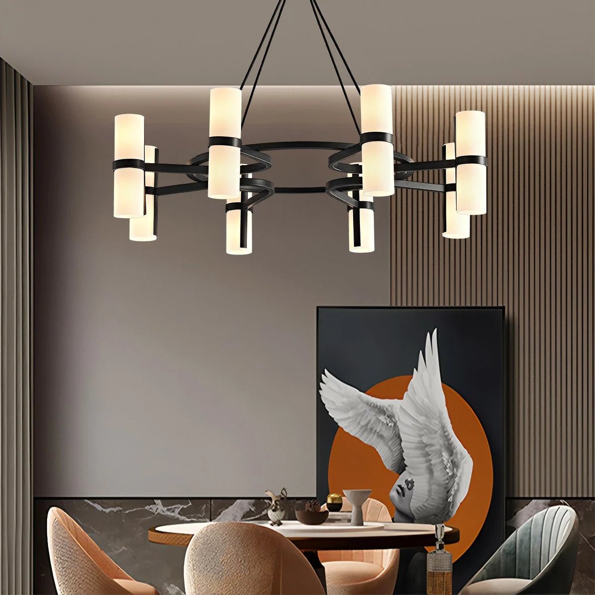 Nordic Creative Multi-Headed Round Chandelier - Zelno
