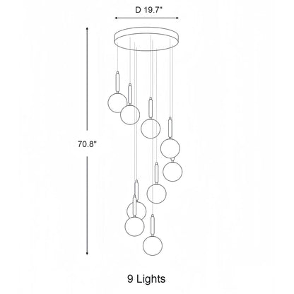 Nordic Extra Large Minimalist Long Pendant Light for High Ceiling Staircase - Zelno Lighting