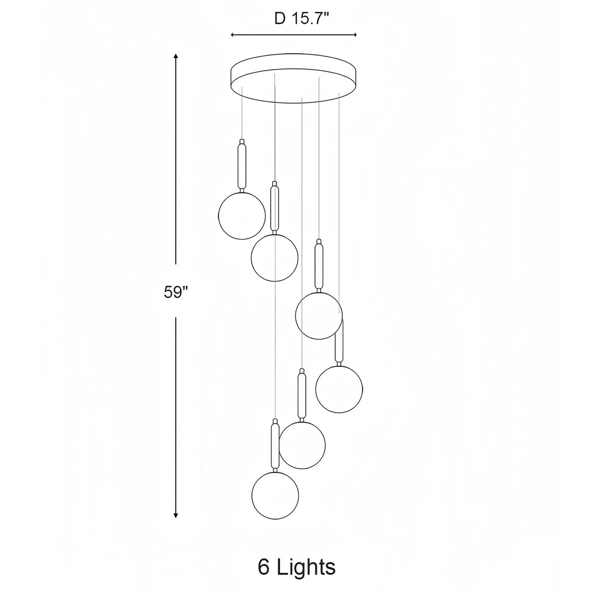 Nordic Extra Large Minimalist Long Pendant Light for High Ceiling Staircase - Zelno Lighting