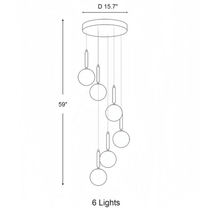 Nordic Extra Large Minimalist Long Pendant Light for High Ceiling Staircase - Zelno Lighting