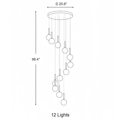 Nordic Extra Large Minimalist Long Pendant Light for High Ceiling Staircase - Zelno Lighting
