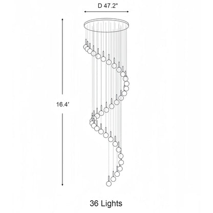 Nordic Extra Large Minimalist Long Pendant Light for High Ceiling Staircase - Zelno Lighting