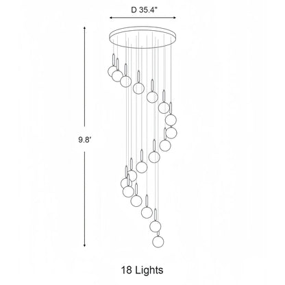 Nordic Extra Large Minimalist Long Pendant Light for High Ceiling Staircase - Zelno Lighting