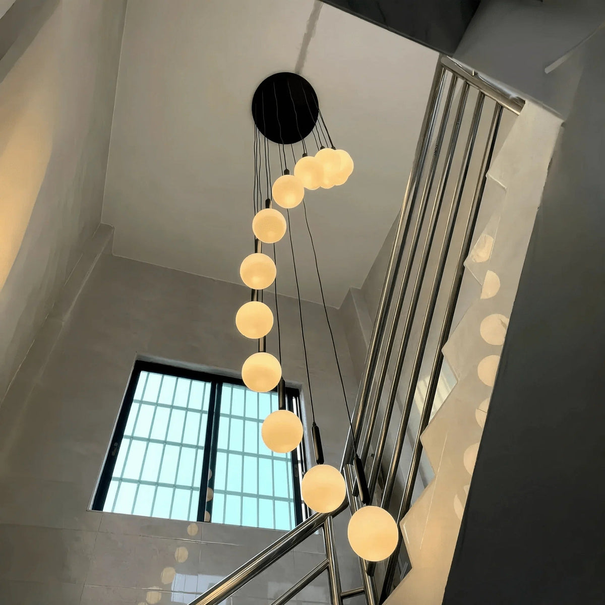 Nordic Extra Large Minimalist Long Pendant Light for High Ceiling Staircase - Zelno Lighting