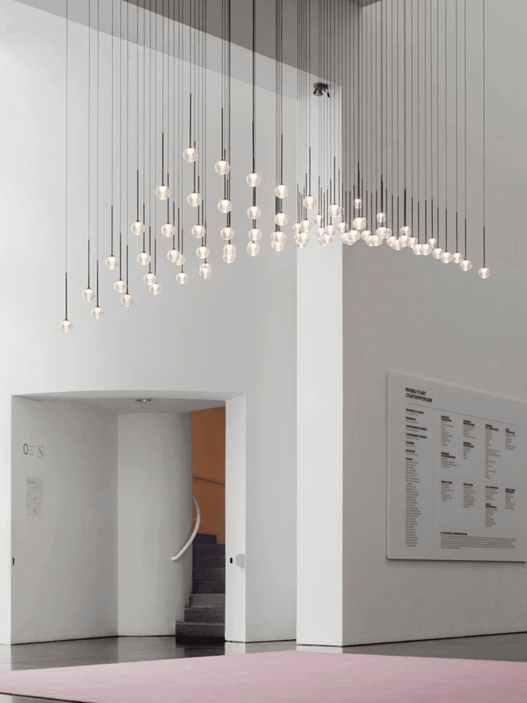 Nordic Minimalist Clear Ribbed Glass Globe Pendant Light - Zelno Lighting