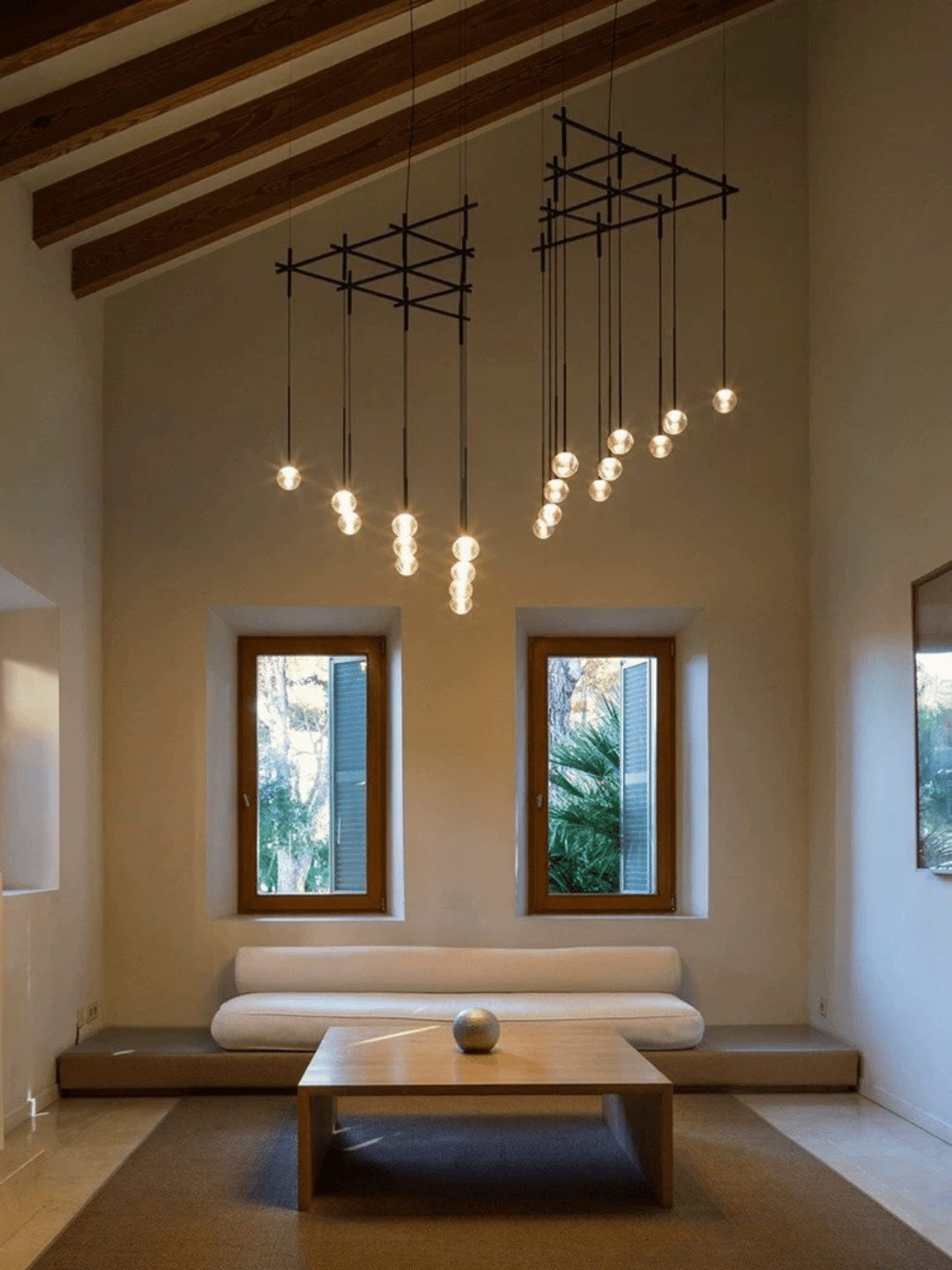 Nordic Minimalist Clear Ribbed Glass Globe Pendant Light - Zelno Lighting