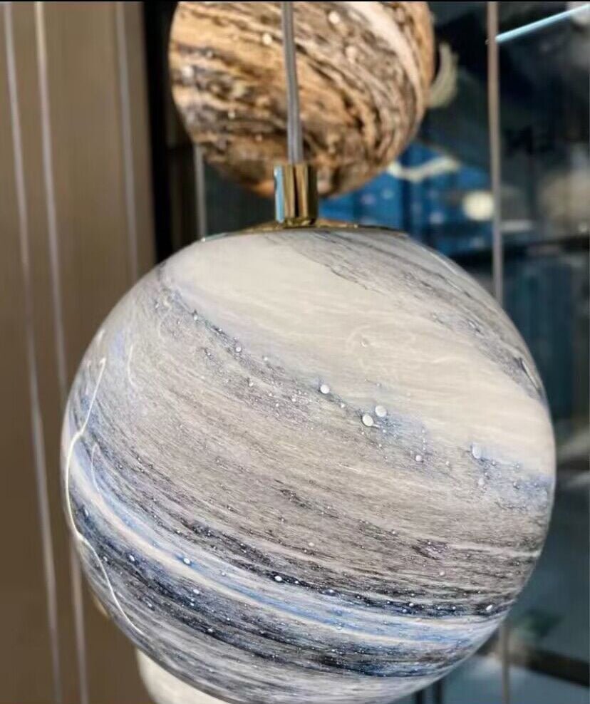 Nordic Planet Creative Long Ball Pendant Chandelier Staircase Foyer - Zelno Lighting