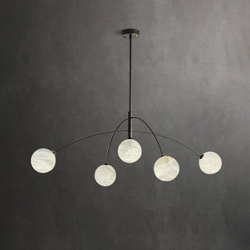 Nordic Postmodern Alabaster Arc Chandelier - Zelno Lighting