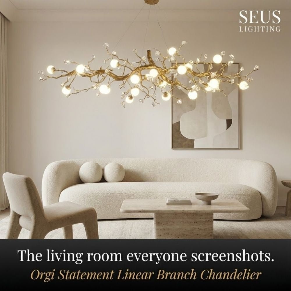 Orgi Statement Linear Branch Chandelier - Zelno Lighting