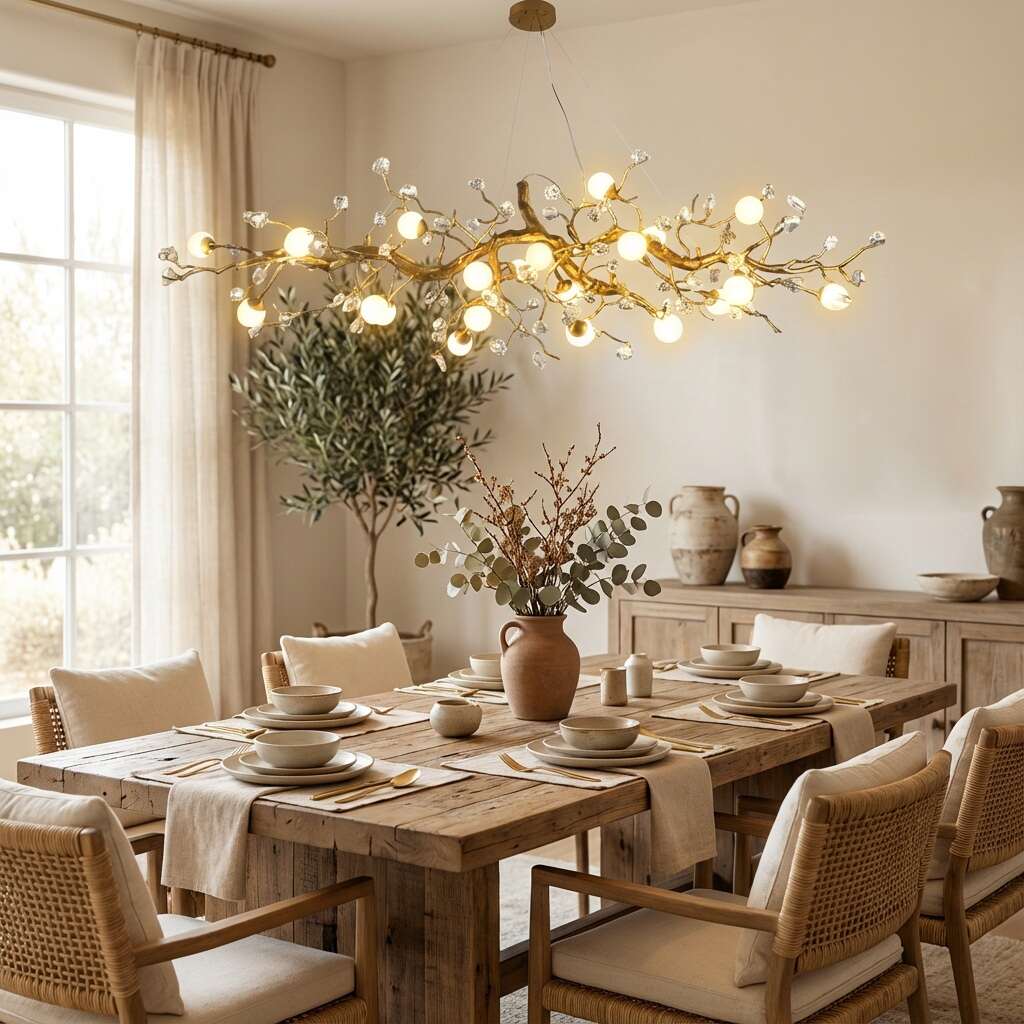 Orgi Statement Linear Branch Chandelier - Zelno Lighting