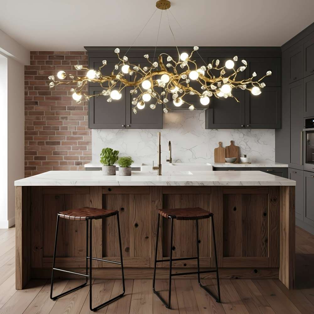 Orgi Statement Linear Branch Chandelier - Zelno Lighting