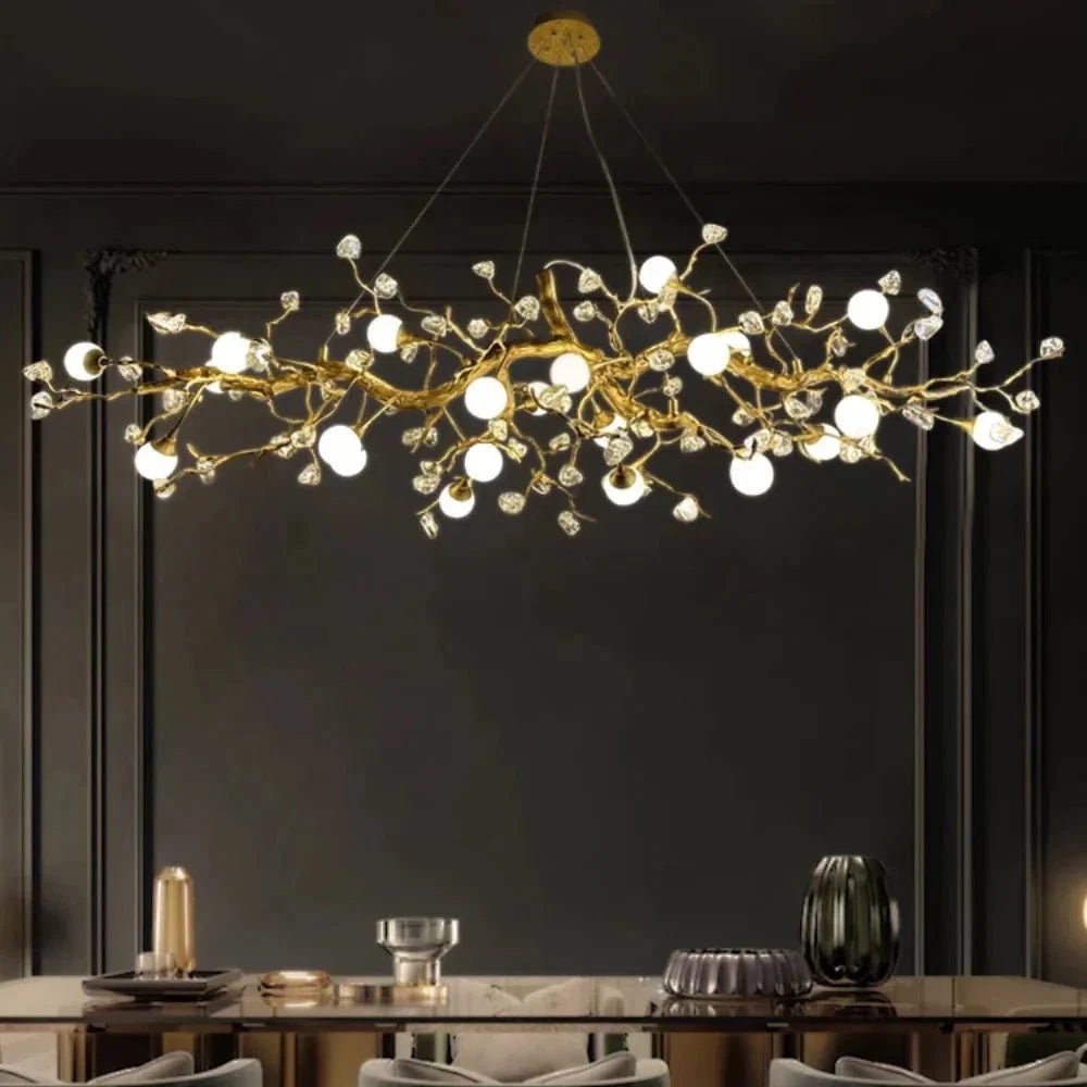 Orgi Statement Linear Branch Chandelier - Zelno Lighting