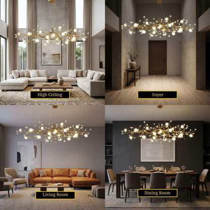 Orgi Statement Linear Branch Chandelier - Zelno Lighting