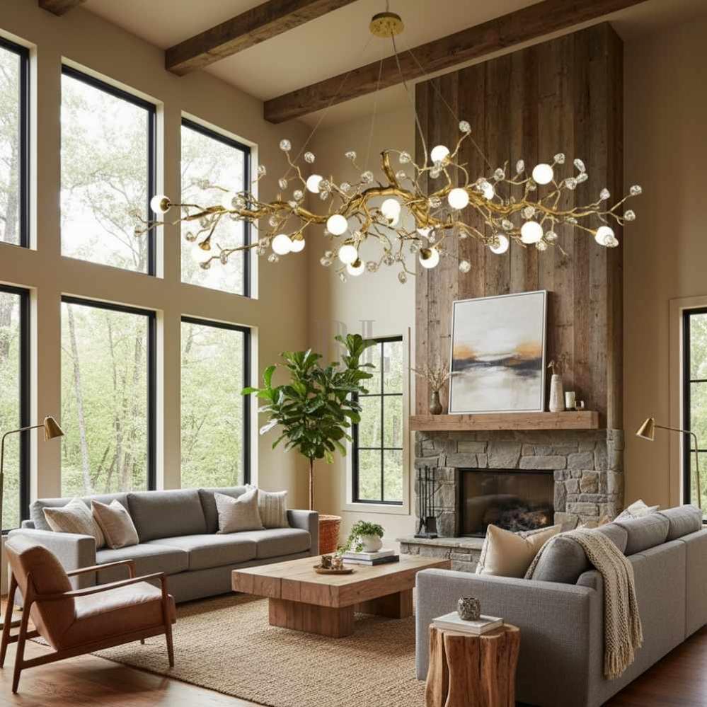 Orgi Statement Linear Branch Chandelier - Zelno Lighting
