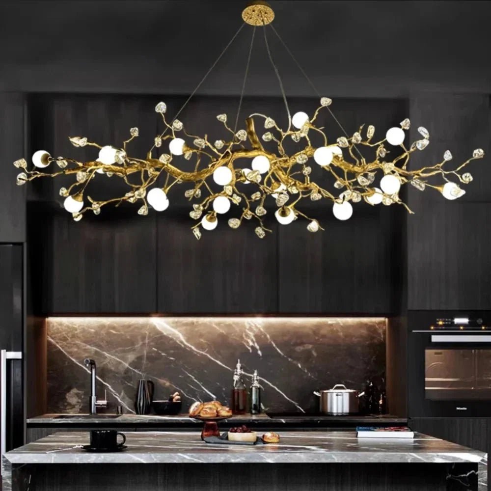 Orgi Statement Linear Branch Chandelier - Zelno Lighting