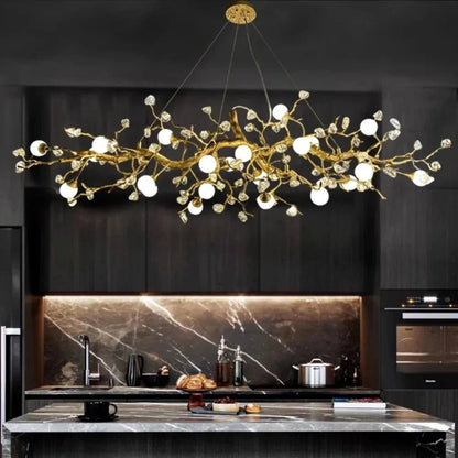 Orgi Statement Linear Branch Chandelier - Zelno Lighting