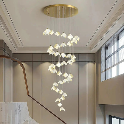 Orlani Bloom Cascade Stairs Chandelier - Zelno Lighting