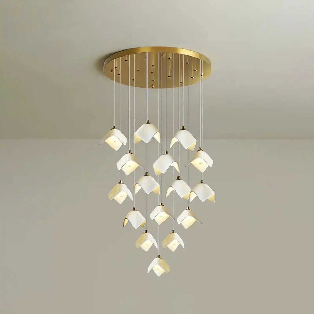 Orlani Bloom Cascade Stairs Chandelier - Zelno Lighting