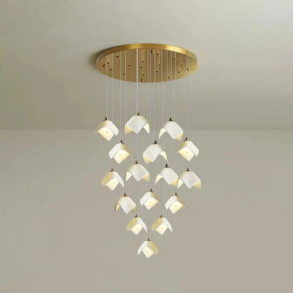 Orlani Bloom Cascade Stairs Chandelier - Zelno Lighting