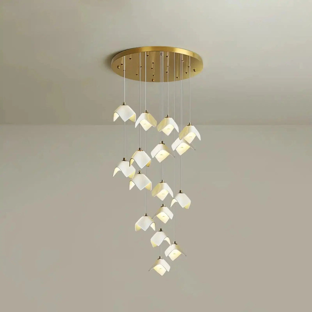 Orlani Bloom Cascade Stairs Chandelier - Zelno Lighting