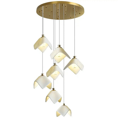 Orlani Bloom Cascade Stairs Chandelier - Zelno Lighting
