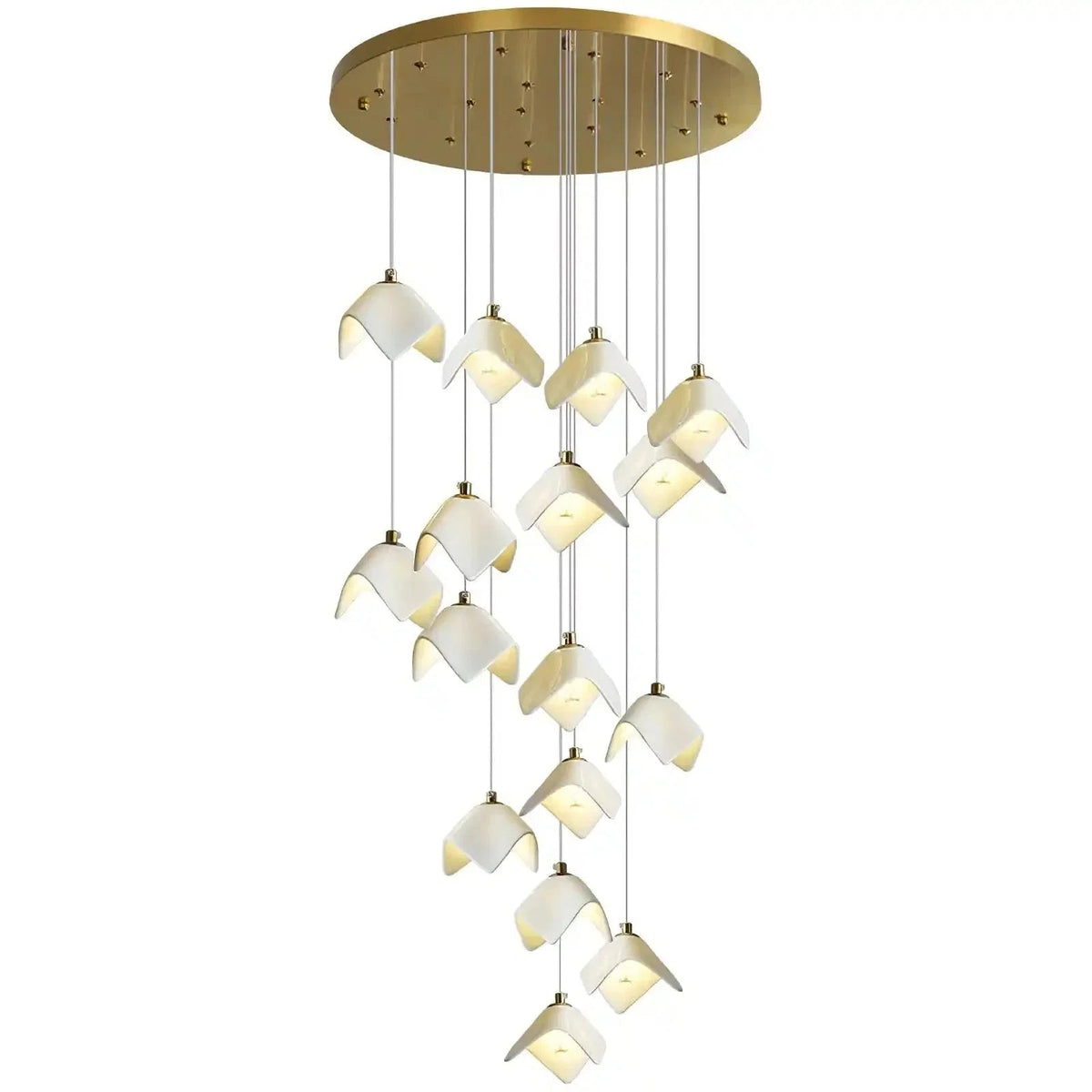 Orlani Bloom Cascade Stairs Chandelier - Zelno Lighting
