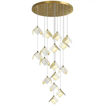 Orlani Bloom Cascade Stairs Chandelier - Zelno Lighting