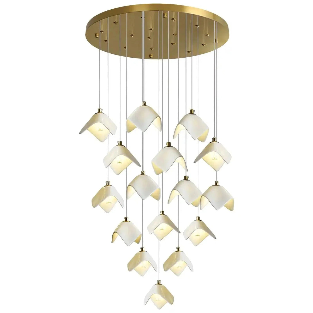 Orlani Bloom Cascade Stairs Chandelier - Zelno Lighting