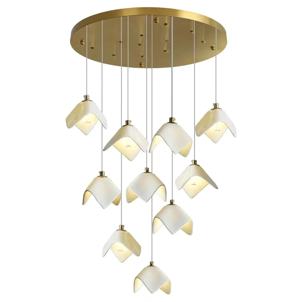 Orlani Bloom Cascade Stairs Chandelier - Zelno Lighting