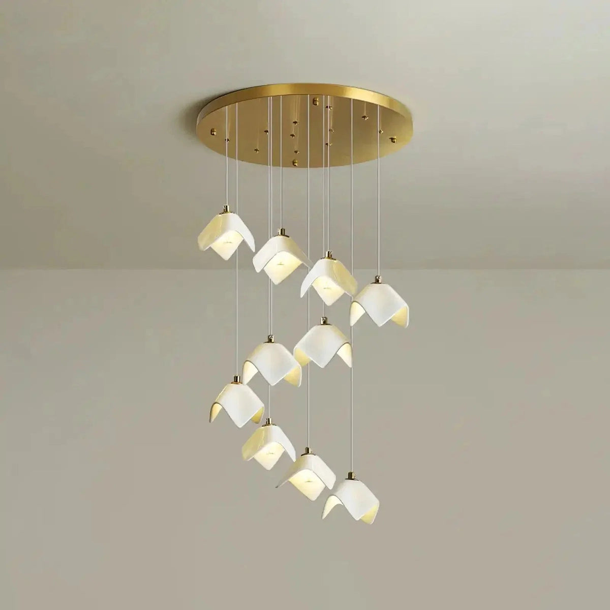 Orlani Bloom Cascade Stairs Chandelier - Zelno Lighting