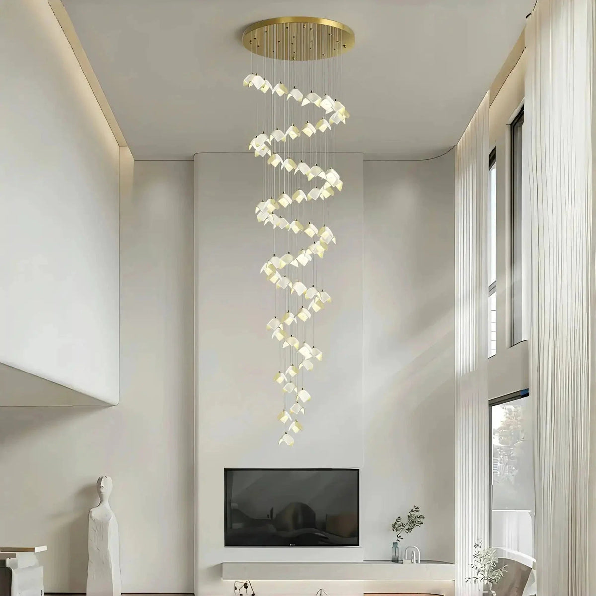 Orlani Bloom Cascade Stairs Chandelier - Zelno Lighting