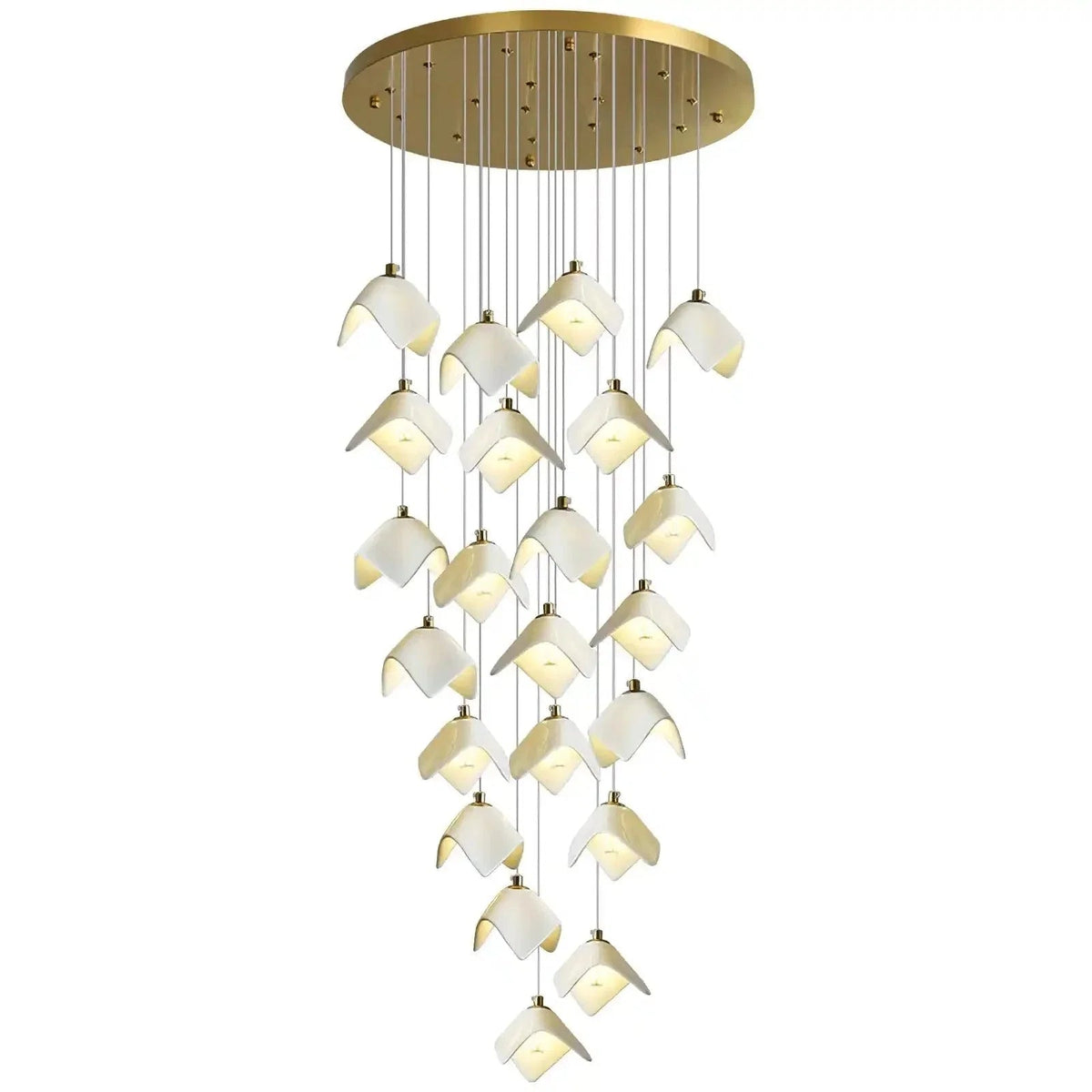 Orlani Bloom Cascade Stairs Chandelier - Zelno Lighting