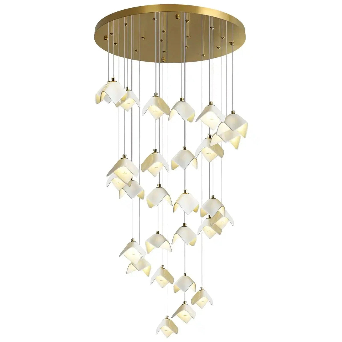 Orlani Bloom Cascade Stairs Chandelier - Zelno Lighting