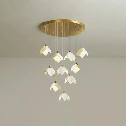 Orlani Bloom Cascade Stairs Chandelier - Zelno Lighting