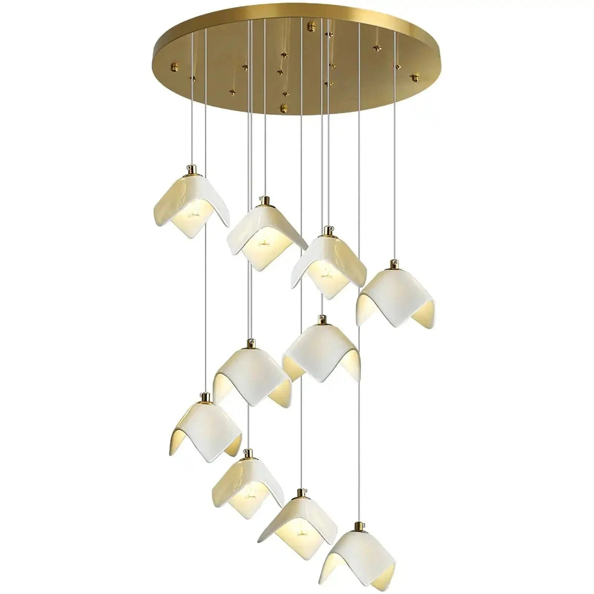 Orlani Bloom Cascade Stairs Chandelier - Zelno Lighting