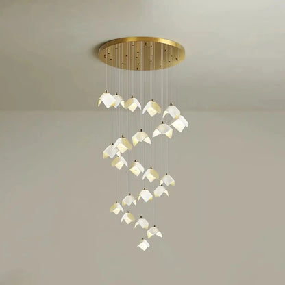 Orlani Bloom Cascade Stairs Chandelier - Zelno Lighting