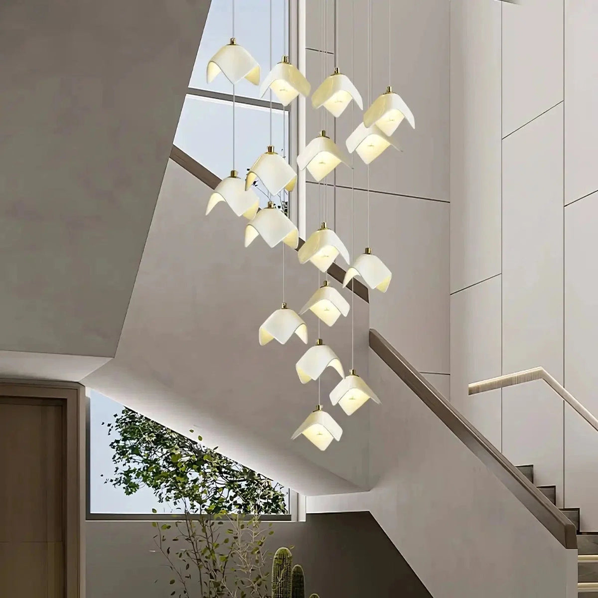 Orlani Bloom Cascade Stairs Chandelier - Zelno Lighting