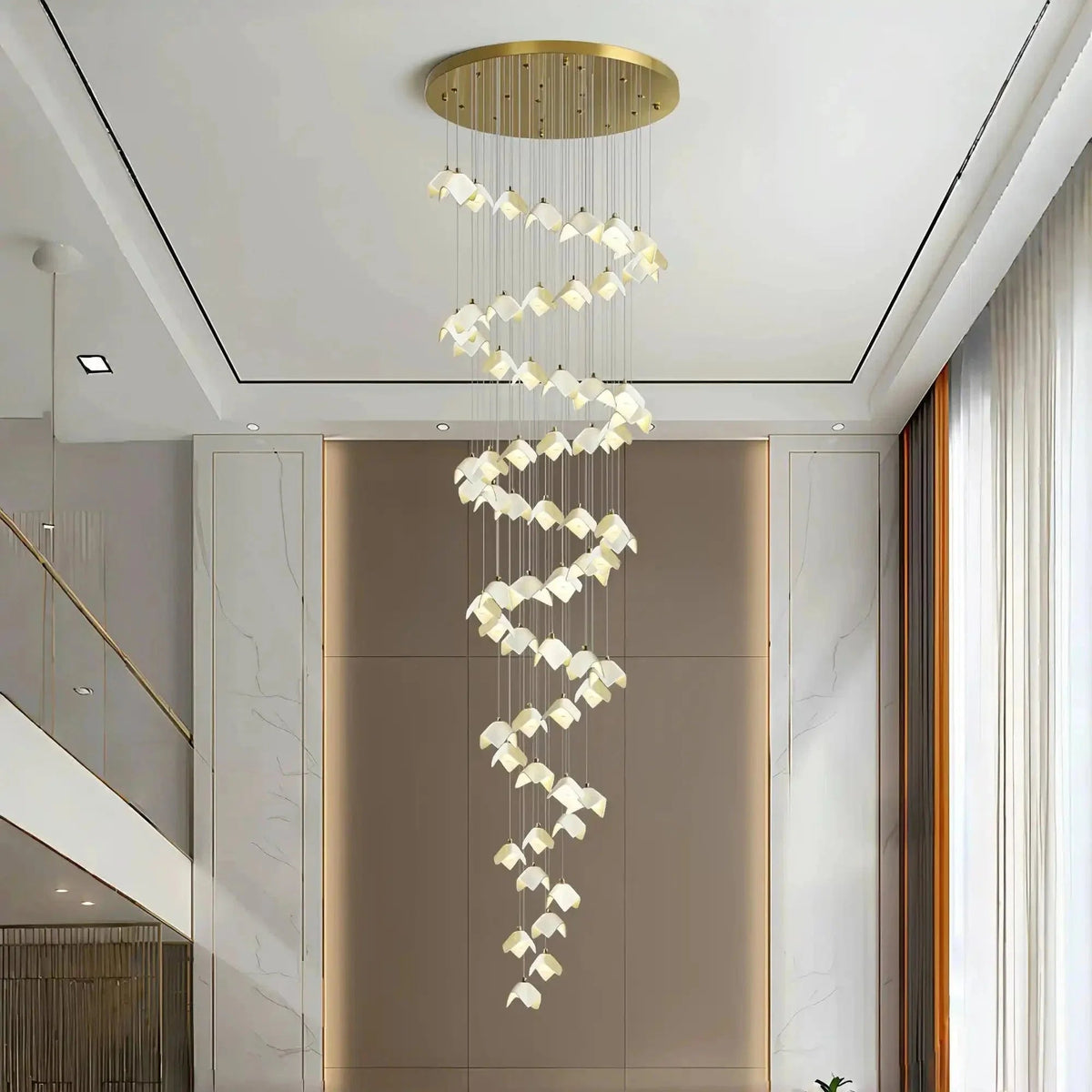 Orlani Bloom Cascade Stairs Chandelier - Zelno Lighting