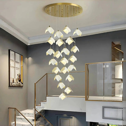 Orlani Bloom Cascade Stairs Chandelier - Zelno Lighting