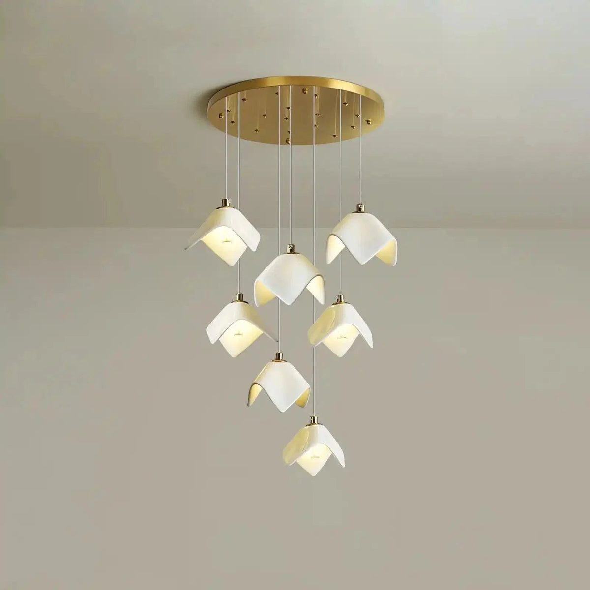 Orlani Bloom Cascade Stairs Chandelier - Zelno Lighting
